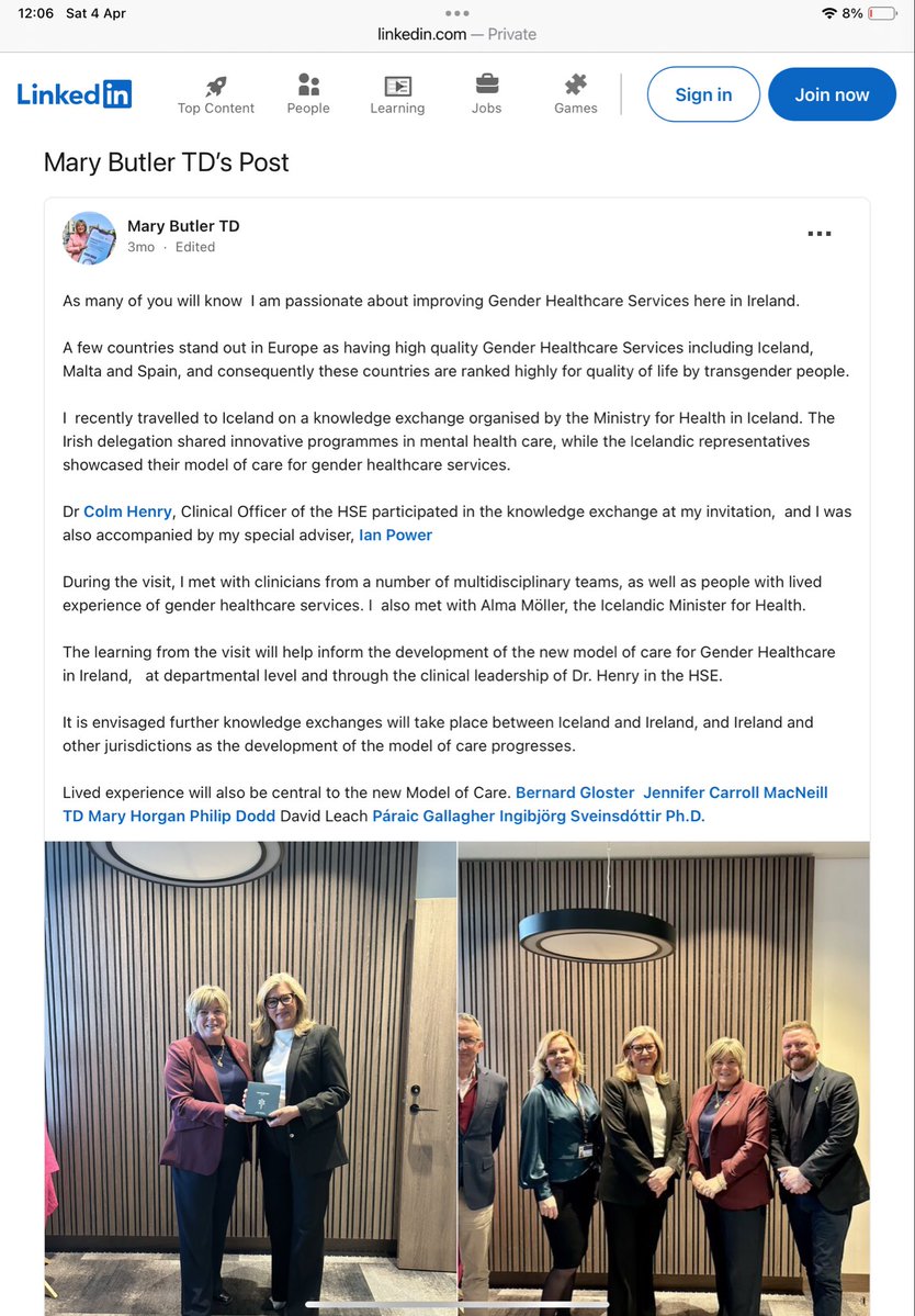 JillKerby's tweet photo. @jo_bartosch Just the sort of transgender healthcare  “trial” the likes of @HSELive Colm Henry &amp; transmammy #MaryButlerTD will eagerly look reviewing after all those 11-12yr UK kids have been given puberty blockers…  @TheCountessIE  @wicklowwomen4w1 @WomensSocIre @paddyjogorman @griptmedia https://t.co/3BdO2TebvO
