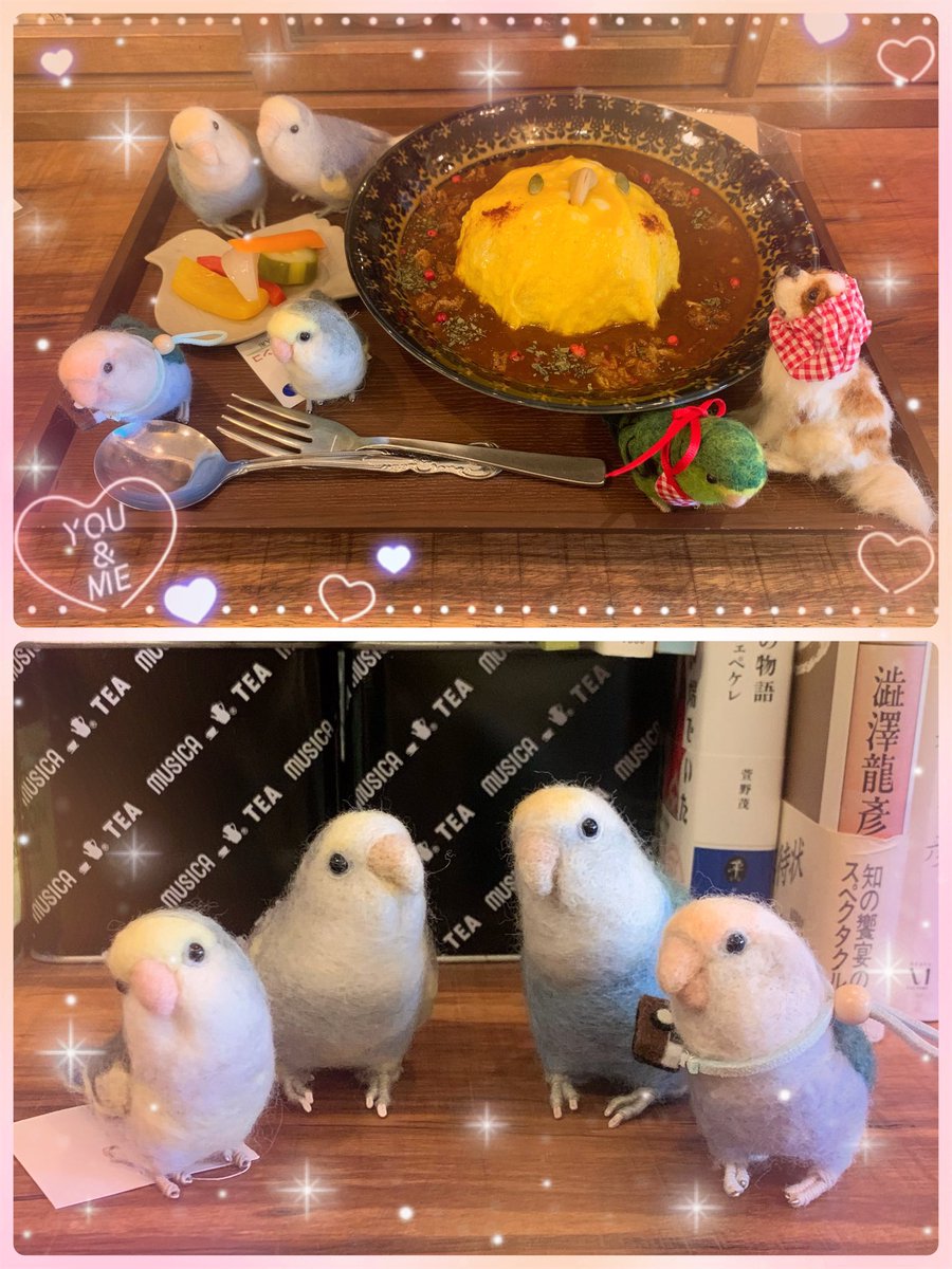 piyorinchan459's tweet photo. 居茶屋のほ@isayanohoもふもふ羊毛の小鳥たちのつどい2行ってきました❤︎
うちのまぁ〜ちゃんも無事にお迎えできて、
美味しいリンゴカレー＆焼き菓子＆スコーンも買えて、ご一緒になった鳥飼いさん＆作家さんともお話できて、とっても楽しかった〜ෆ.*･ﾟ

 #もふもふ羊毛なの小鳥たちのつどい2 https://t.co/j7peEIVXdm