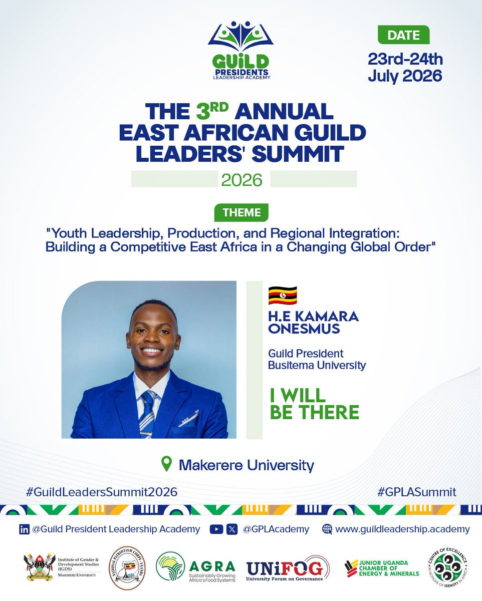 KOnesmus73648's tweet photo. We are future Leaders and the future is today @GPLAcademy @AGRA_Africa @jumuiya @KagutaMuseveni @StateHouseUg @jmkikwete @RuhakanaR @chamber_jr @HelenSeku https://t.co/3F0uKNdhDo
