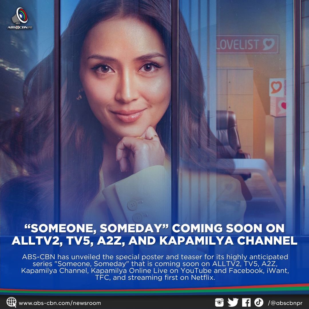 ABSCBNpr's tweet photo. ABS-CBN has unveiled the special poster of “Someone, Someday,” a modern, feel-good, and progressive series with a heart, that spotlights Asia’s Superstar Kathryn Bernardo ahead of the show's highly anticipated premiere. https://t.co/cJHauhnMYJ