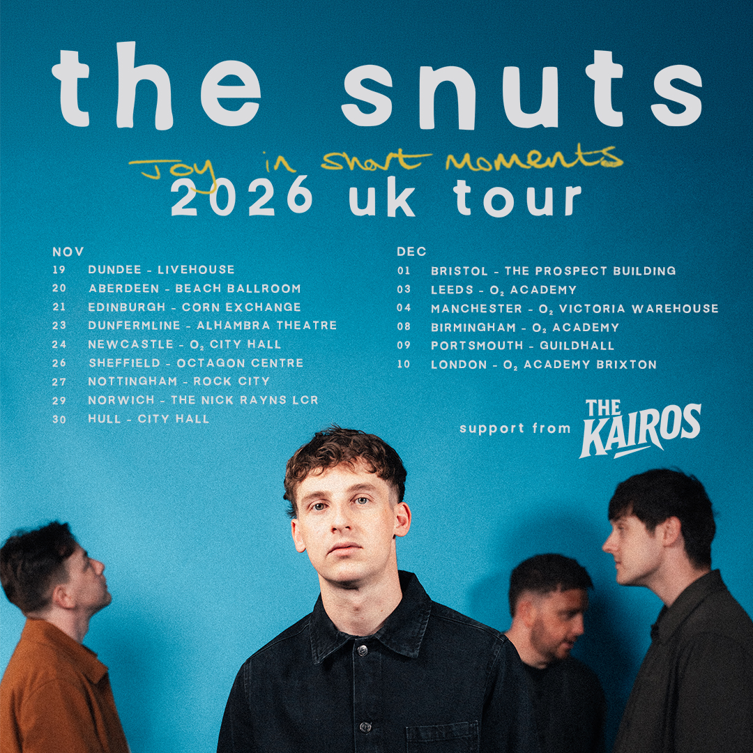 O2AcademyBham's tweet photo. .@thesnuts are back with their fourth studio album 'Joy In Short Moments', their most grounded and direct work to date. Don't miss their return to Brum Tuesday 08 December with special guests @thekairos1! Tickets on sale - https://t.co/YXU111ZVpr https://t.co/XJjqq3kakX