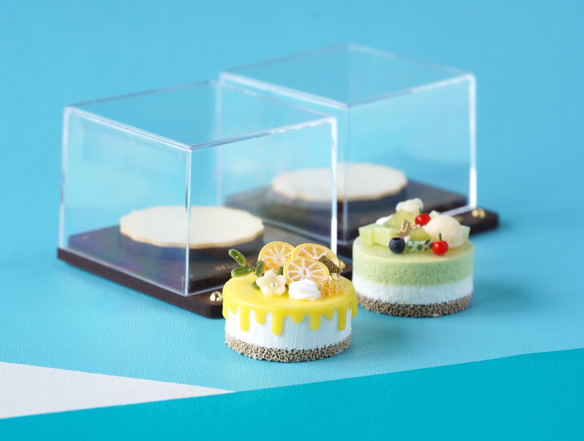 knminimums's tweet photo. ✨新作のお知らせ✨

サマーケーキケース/全2種/各2,500円

元パティシエールのミニチュア作家moricoさんとのコラボ新作は、夏らしい涼やかなサマーケーキのミニチュアケース！
昨年ご好評いただいた夏祭りトレーも再販しますよ🌻
6月28日(日)21時よりminneにて販売スタート！
https://t.co/3kTDcC5neP https://t.co/rFNfhrmomx