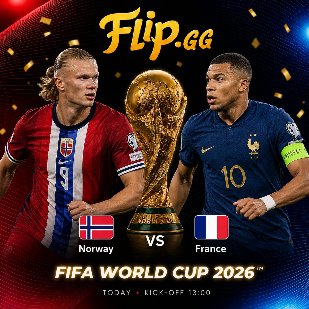 Flipgg_'s tweet photo. If both Haaland and Mbappe score a goal today, 2 random RTs wins $75 each