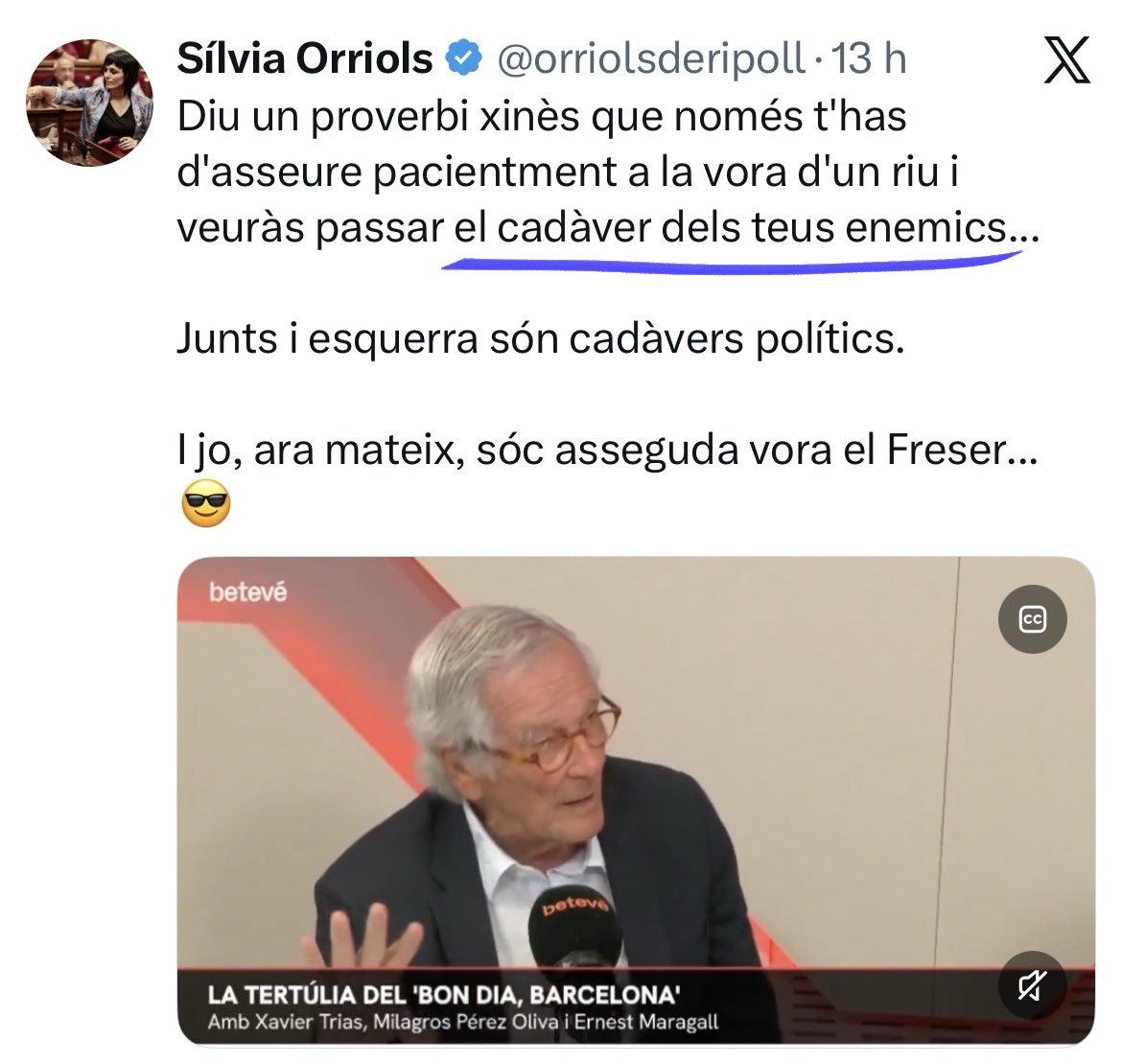 aleixclario's tweet photo. Moltes vegades m’han interpel·lat dient que Aliança no és l’enemic de Junts ni del president @KRLS. A tots aquells que ho dubteu, potser si us ho diu explícitament la Sílvia Orriols us adonareu de la realitat i entendreu perquè els espanyols els hi donen tant de peixet mediàtic: https://t.co/5WWF01G1rj