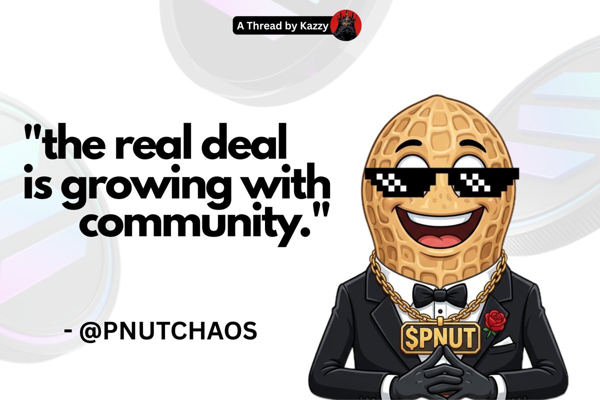 Kk_Tzs's tweet photo. @PNUTCHAOS is a project built on Solana that is entirely a community-first ecosystem.

The philosophy is about showing up consistently as a collective network and growing the footprint together as a community, step-by-step. 

If you've been around long enough, you know this is a pretty rare operation in crypto. Especially with memcoins.