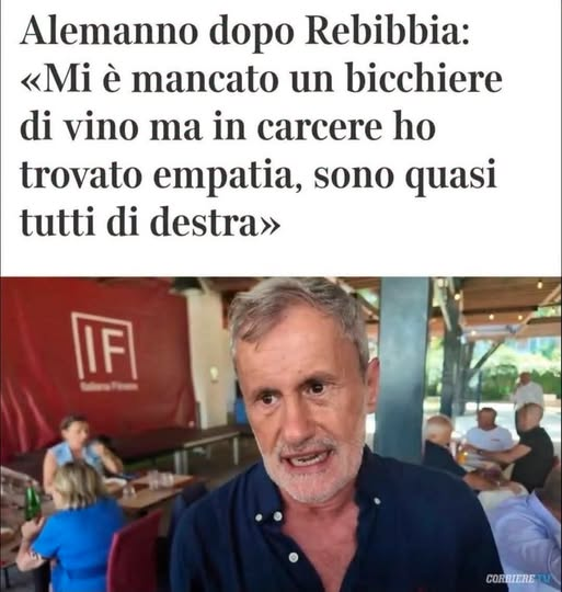 BlobRai3's tweet photo. "IN CARCERE...SONO QUASI TUTTI DI DESTRA"!?!
(In vino veritas!)
Alle 20 su Rai3 puntata extralarge di #blob, quotidiano+#20anniprima. https://t.co/spZGqVJ5XJ