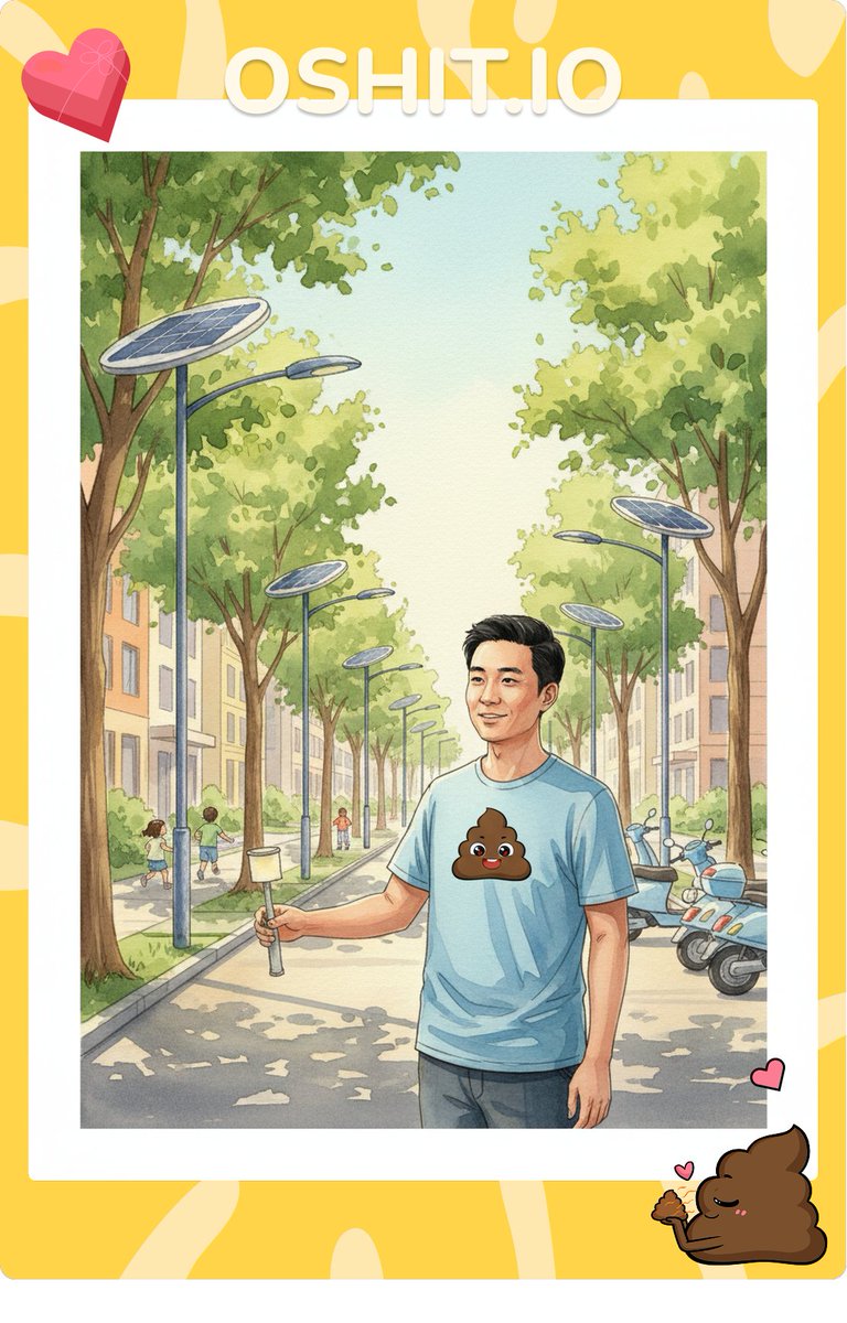 TexiF168's tweet photo. The summer sun is just right, and the solar lights along the roads are also lit up. Choose a solar street light for children to help create a greener future in our communities. Today’s small actions lead to greater warmth tomorrow.#OSHIT #GiveASHIT @oshitio https://t.co/4mgVdDIFwO