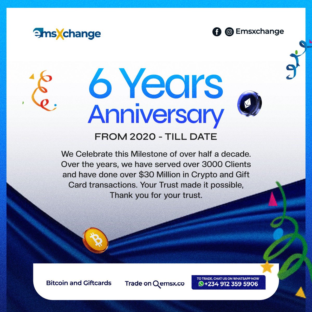 emsxchange_'s tweet photo. In the spirit of our 6th year anniversary. 🎉

Please celebrate and trade with us 🙏🎉🎉
#Emsat6 https://t.co/BZd6kY3eaT