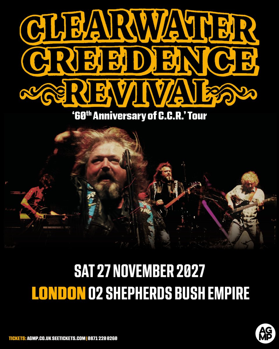O2SBE's tweet photo. Get ready for one of the best tributes to CCR and John Fogerty you’re ever likely to see. 

Clearwater Creedence Revival join us on Sat 27 Nov to powerfully reprise their all-time classic hits 🎸

Tickets on sale now 👉https://t.co/kOg8BbVMY8 https://t.co/4R7JiFJioJ