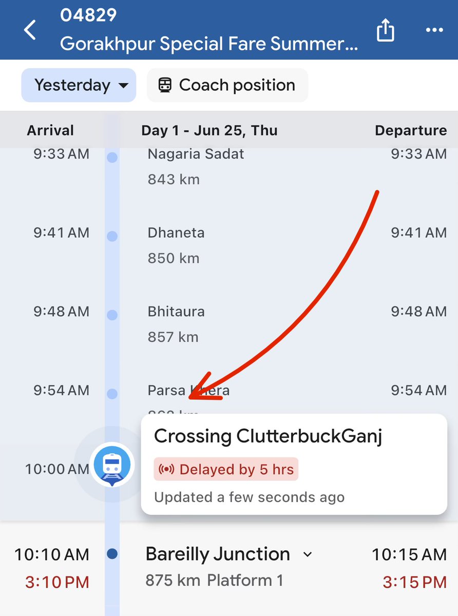 FuturisTech_'s tweet photo. @drmljn @RailwaySeva @drm_mb The train is stopping at every small station despite having no stoppage. 
Why do run such trains when can’t manage time. Then we compare with China @TOIIndiaNews @ChinaDaily https://t.co/lleIwt6T5r