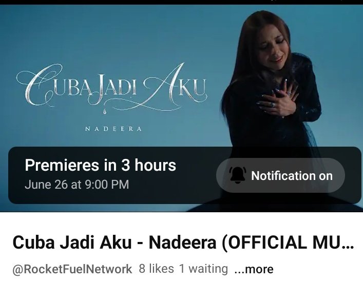77nightfall's tweet photo. Dah ada link Official Music Video🫶

https://t.co/wbWXT6QjK9

#CubaJadiAku #Nadeera https://t.co/GARBGyfQ70