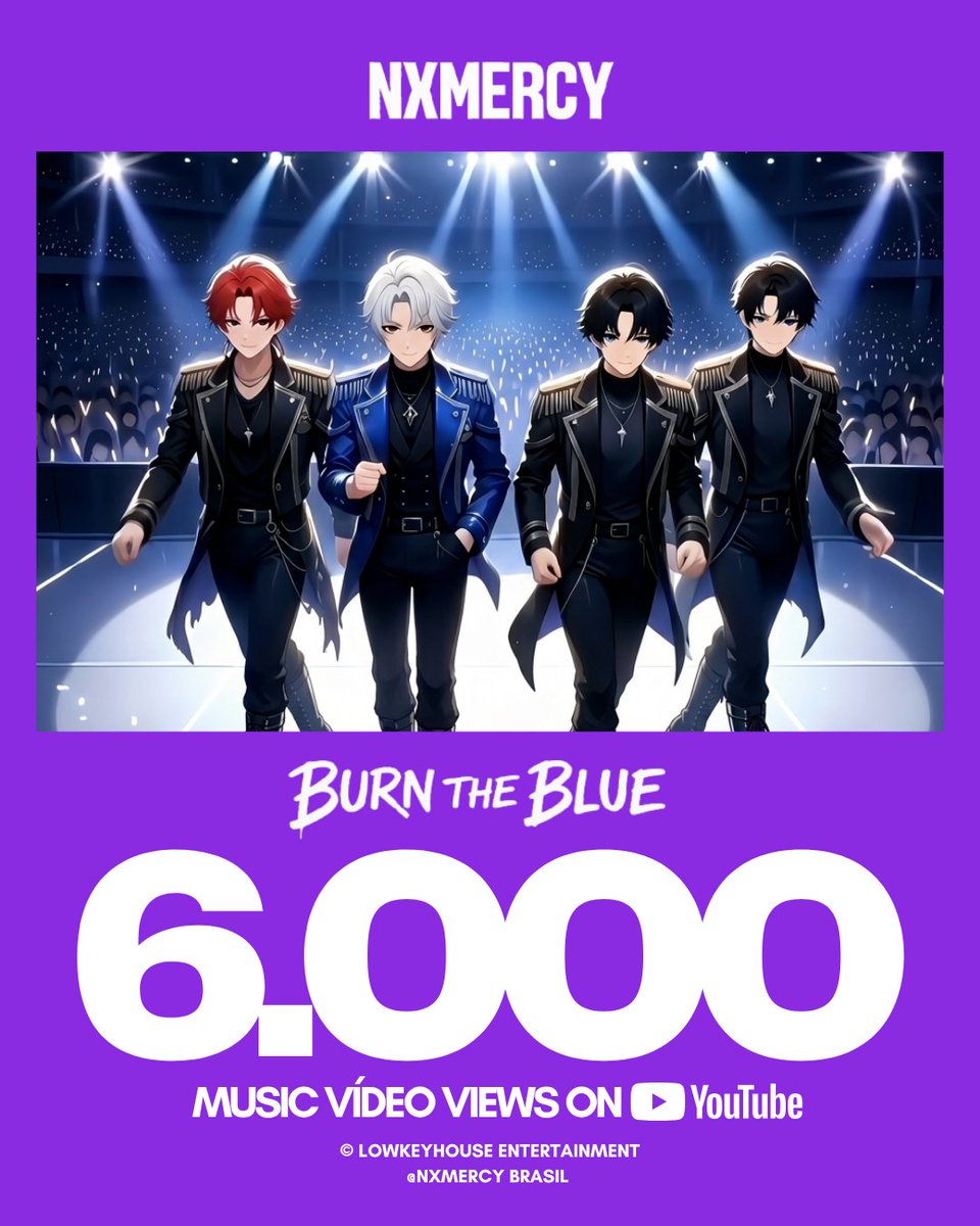 nxmercy_brasil's tweet photo. [UPTADE] O MV de "Burn The Blue" ultrapassou a marca de 6.000 visualizações no YouTube!

Muito obrigado a todos que estão assistindo, compartilhando e apoiando o debut do NXMERCY. Esse crescimento é graças ao esforço de cada um de vocês.

Continuem assistindo e fazendo streaming https://t.co/o1KGqSPcOx