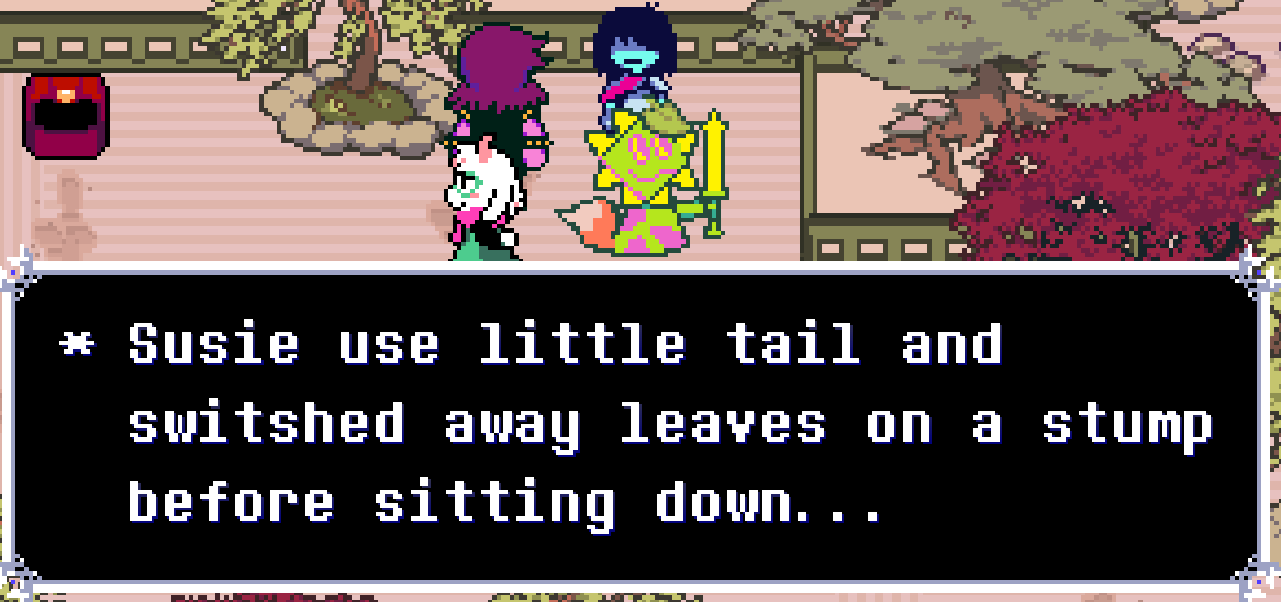 PATTERNVOMIT's tweet photo. #deltarune floradinn... what is wrong with You https://t.co/P9k4rDCgu9