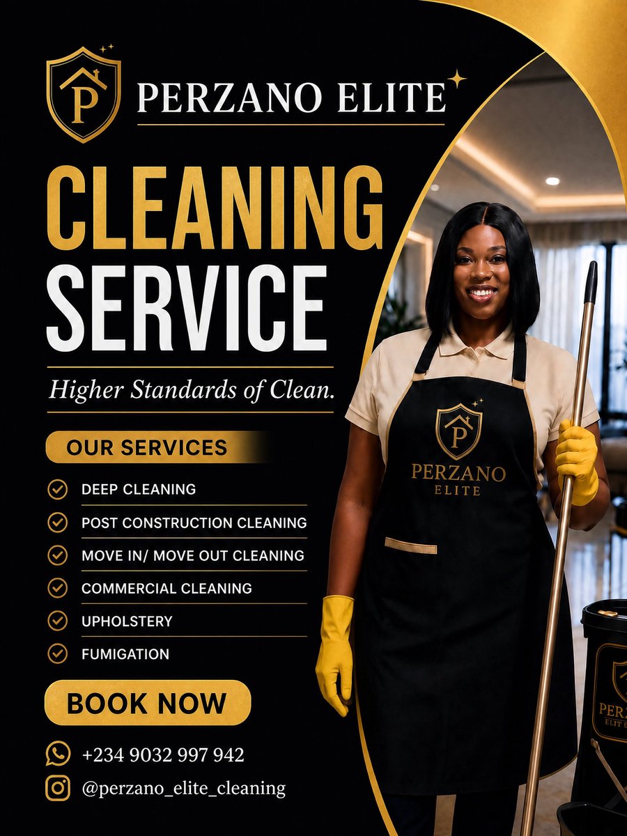 RejoiceChi20's tweet photo. @originalproflle Posting my business on comments to get clients and visibility
 
Looking for reliable cleaning services? 🧼

I’m here to give your home or office the highest standard of clean. Book your cleaning today! ✨Lagos,Nigeria https://t.co/gEw3ychzxH