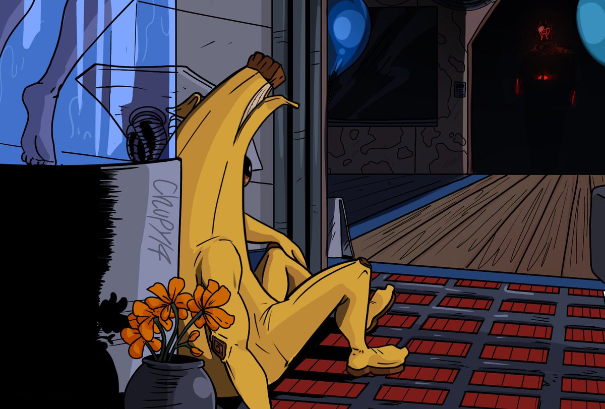 Chupy141's tweet photo. Entire nights spent waiting for his best friend's recovery,
while something unsettles him in the dark...
#Fortnite #FortniteArt #FortniteFanArt https://t.co/OIhWqDGsX4