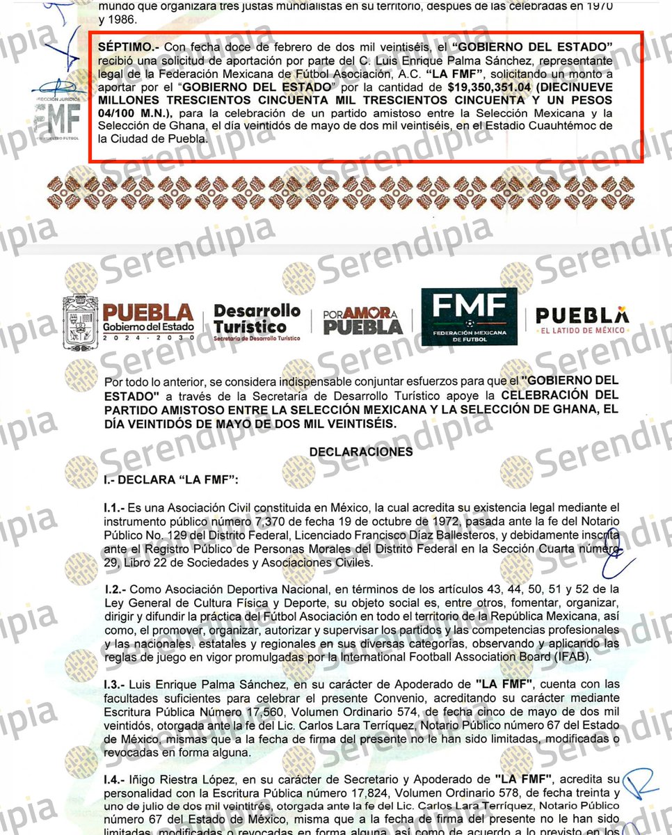 SerendipiaData's tweet photo. El @Gob_Puebla sí reveló cuánto pagó por el México vs. Ghana:

💰 19,350,351 💰

🔒Pero cuando preguntamos cuánto costó traer a España, el gobierno reservó la información hasta 2031.

Los documentos fueron clasificados cuatro días después del partido.

https://t.co/6VMMQhTGst https://t.co/bWwQLKSc65