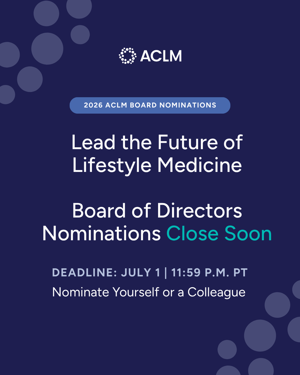 American College of Lifestyle Medicine tweet media