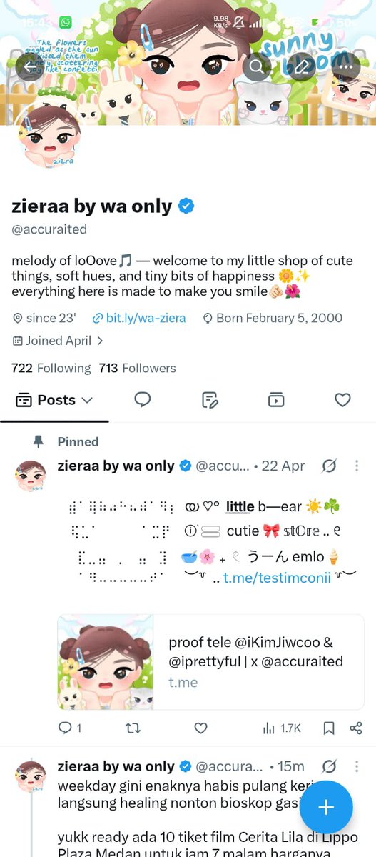 iprettyfull's tweet photo. help repost, please?

halo semuanya ini aku ziera @.𝙖𝙘𝙘𝙪𝙧𝙖𝙞𝙩𝙚𝙙
belum lama ini akunku kelahap 🍈. aku mencari mutual-mutualku di akun tersebut sekaligus mencari teman baru di akun ini, karena aku mau rebuild this account menjadi main eycici aku ..๑⁠♡
#bealanja https://t.co/y3GAI1MxYF
