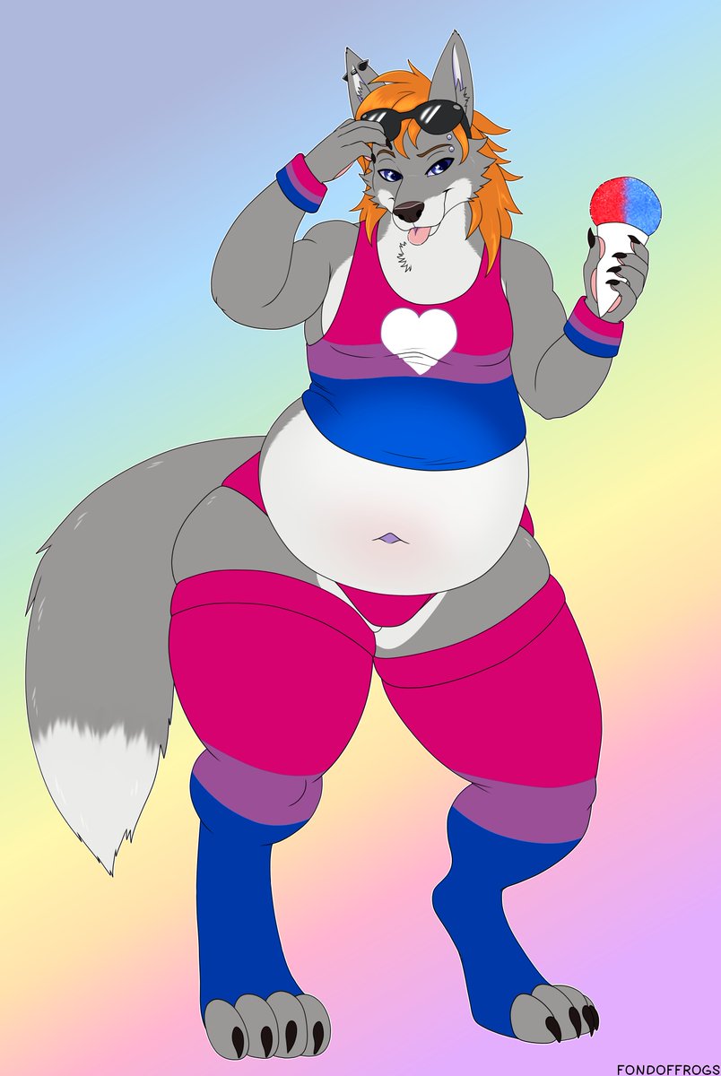 fondoffrogs's tweet photo. Pride Snow Cone YCH #11 for wolfyfatass! 🌈 https://t.co/l7RDTXm0Jf