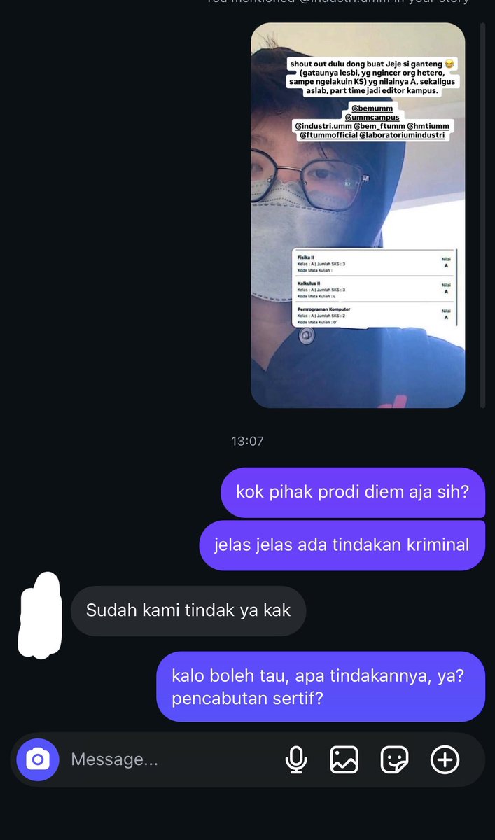 tinytoeswish's tweet photo. udah males sama respon kampusnya. (soalnya malah ngancem mau lapor balik karna pencemaran mana baik 😅) https://t.co/fLPYjTtBPh