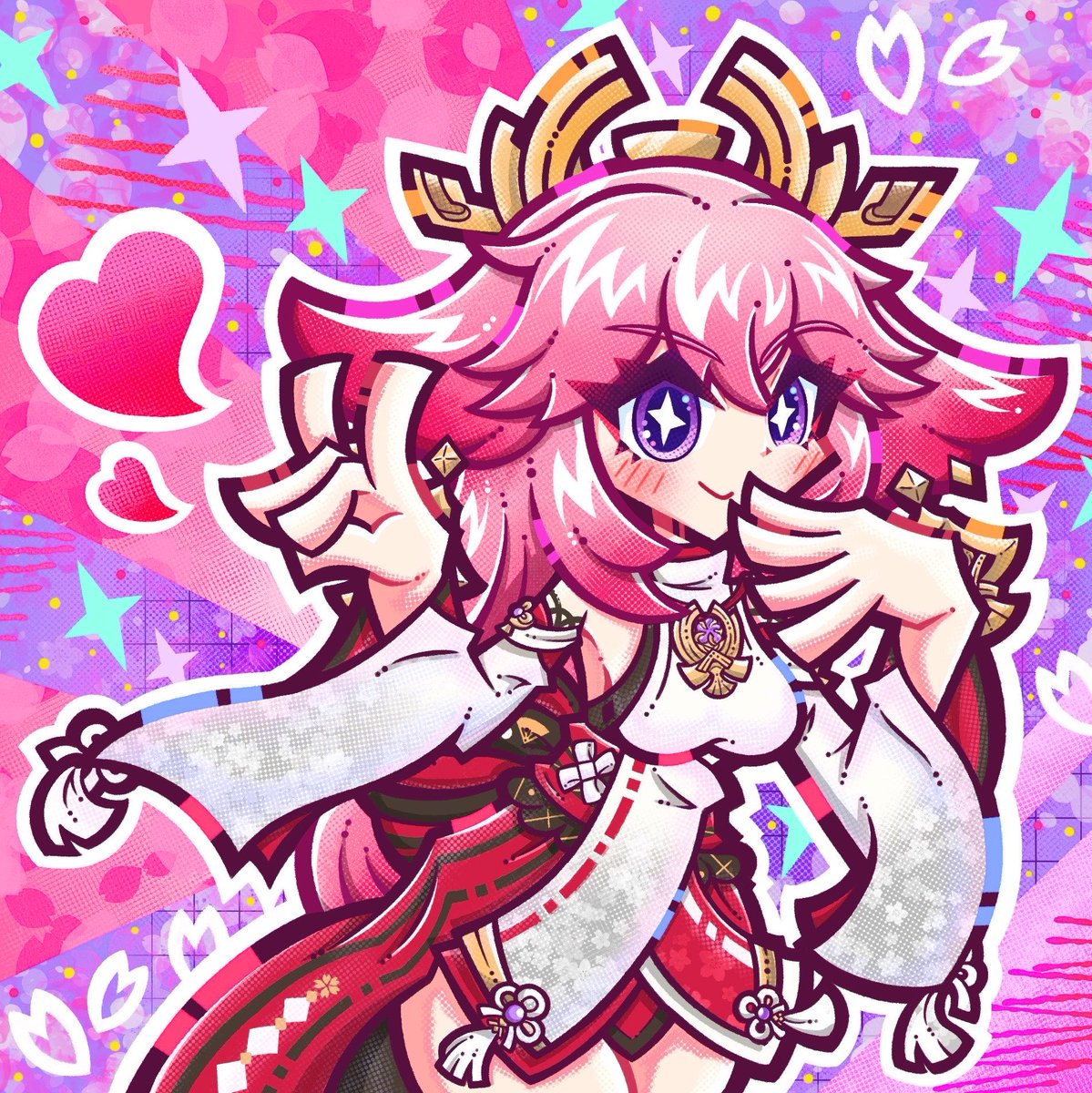 Hagukko0635's tweet photo. 八重神子お誕生日おめでとう〜！！🌸🥳🦊
#八重神子生誕祭2026 #Yaemiko https://t.co/YdvayskKpD