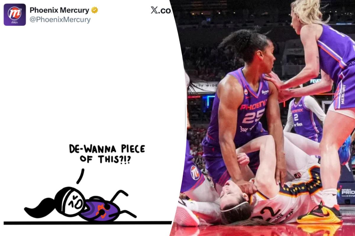 nypost's tweet photo. Mercury delete stick-figure tweet seemingly mocking Caitlin Clark https://t.co/NrpdMO43YC https://t.co/rmxEBmyOZu