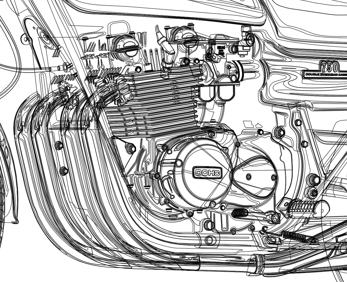 #おまえのエンジンを魅せろ
最近バイク描いてないなぁ… 
