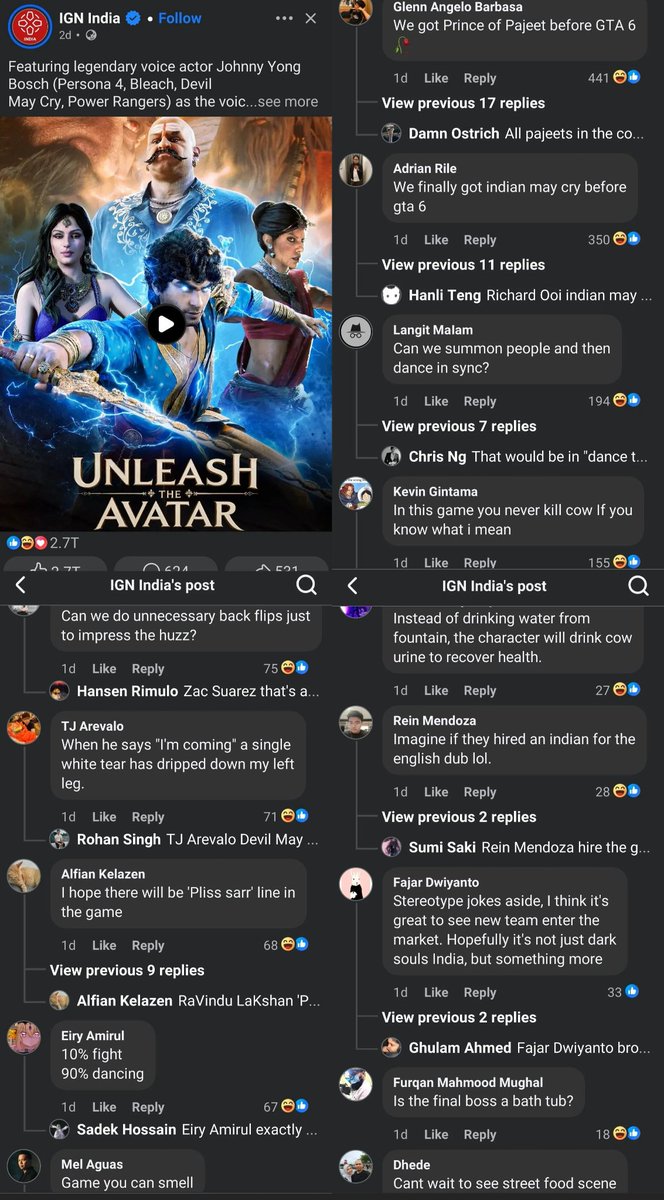 Incognito_qfs's tweet photo. "Unleash the Avatar" is an upcoming Indian high-fantasy action RPG developed by Aeos Games.

Aeos Games is entirely bootstrapped and self-funded by its founders Varun Mayya and Rohan Mayya, no foreign investors till now.

They released the trailer and just look at how the racists descended in the comment section. They don't care about the game. It is just outright hate for Indians and anything related to India.