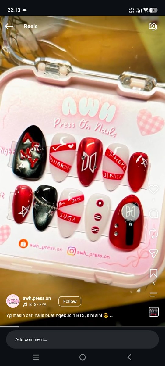 ineffablebatx's tweet photo. cakep bgt pls ada yg bisa bikinin ga press on nails nya😞☝🏻 https://t.co/n9TjCpf6Ca