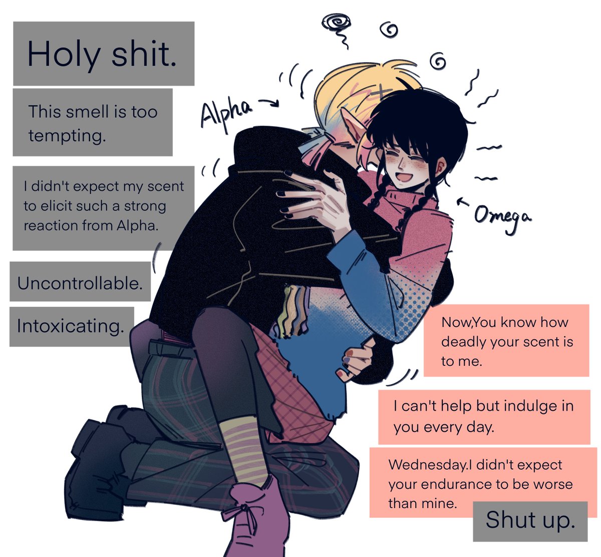 Ahuan_00's tweet photo. #wenclair  🐺：How deadly your scent is to me. https://t.co/90Hpefwyz3