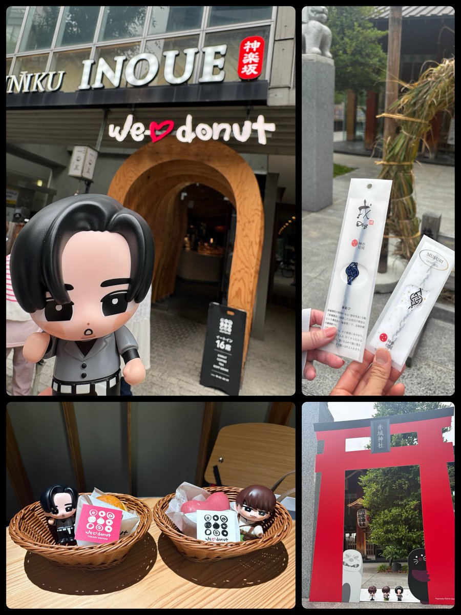 MamemeTe's tweet photo. 今週のこと🖤💙
や〜っと予定があった💙ちゃんとキッチン南国さんとドーナツへ😊
そして、だいぶ遅れましたが御朱印を集めはじめました✨花手水も素敵🌸
南国さんから神楽坂のドーナツまで話しながら歩いて良い運動になったよ！
また遊ぼうね〜😆 https://t.co/G7MDqCPTXx