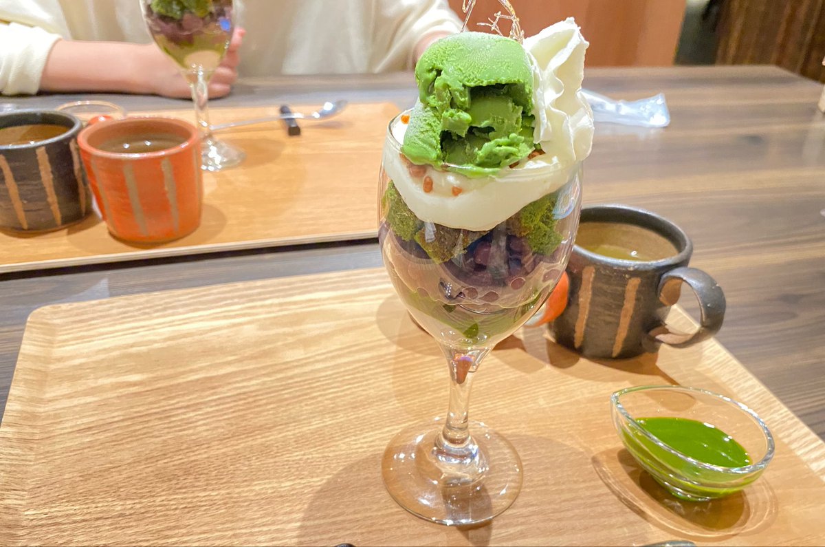 06harucacca's tweet photo. 中学時代からの友人が遊びにきたので日本茶カフェへ https://t.co/Ja5zWdkI5U
