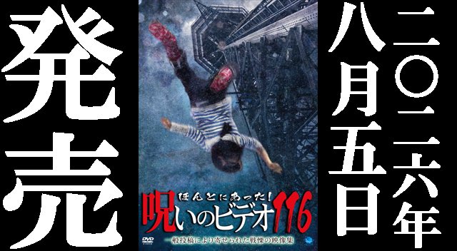 palko_verX's tweet photo. 2026年8月5日リリース
「ほんとにあった！呪いのビデオ116」
⚠️予告編 6/27㊏20時解禁⚠️

https://t.co/sMbDlMClKD https://t.co/nU0Yk18mFm