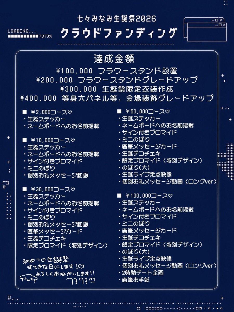 生誕祭クラファン、今日から7/6までです❕ いい生誕祭が作れるよう