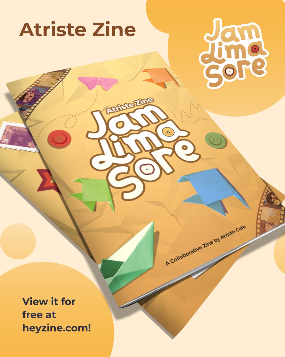 AtristeCafe's tweet photo. 🎉 ACéversary Zine: Jam Lima Sore! 

Happy ACéversary, Customers! 

Ini adalah Atriste Zine edisi pertama. Dari sketsa hingga cerita yang tertuang dalam artwork setiap artist yang berpartisipasi, terima kasih atas kolaborasinya!

#Aceversary #BeTheAce #GatherandFun https://t.co/ZQ8eKGd1Oz