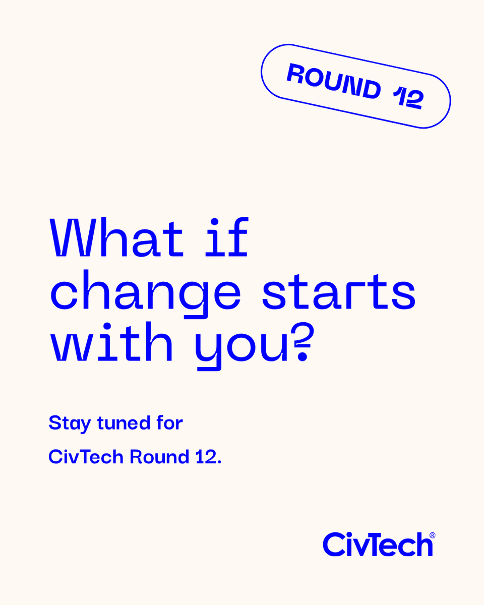 CivTechScotland's tweet photo. At CivTech, we never stop. That means we’re rolling right into #CivTechRound 12, which is coming soon. Be the first to know by joining our mailing list. 
👉 https://t.co/FKPxvxLMK2

#ScotlandIsNow #Innovation #Accelerator #PublicSectorInnovation #TechForPublicGood https://t.co/6B18BwvioC