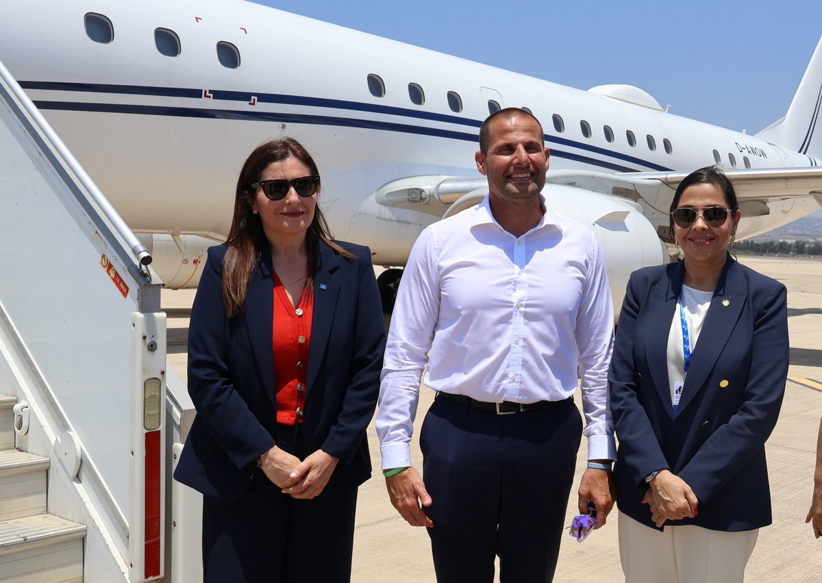 maritimeCyprus's tweet photo. The Shipping Deputy Minister, Ms. @HadjimanoliM, attended today the high-level conference "Strengthening Islands and Coastal Communities of the European Union" in Paphos, in the presence of the President of the Republic of Cyprus, Mr. @Christodulides.

@CY2026EU @GovCyprus https://t.co/k4yg2VOZH6