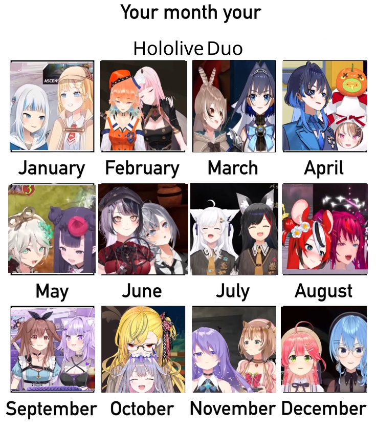 Ramen_dot's tweet photo. Your month your hololive duo! https://t.co/NPUU78s6h7