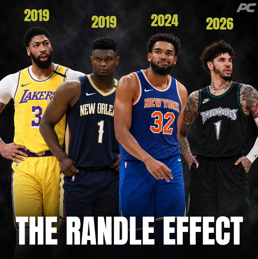 PlayersChoice_'s tweet photo. Lakers lose Randle... They get AD.
Pelicans lose Randle... They get Zion.
Knicks lose Randle... They get KAT.
TWolves lose Randle... They get LaMelo.

Are the Nets up to something?🤔 https://t.co/gwTv1EG6Ij