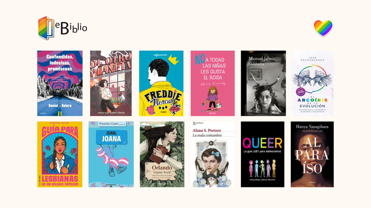 librolecturagob's tweet photo. 🌈📚 Este #Orgullo, celebra la diversidad con #eBiblio.
Encontrarás novelas, ensayos, cómics... que visibilizan historias y experiencias del colectivo LGTBIQ+. Porque leer también es una forma de comprender celebrar la diversidad.
➡️ Descúbrelas en 👇
https://t.co/yahMMFUuZC https://t.co/Uib84S4uTX