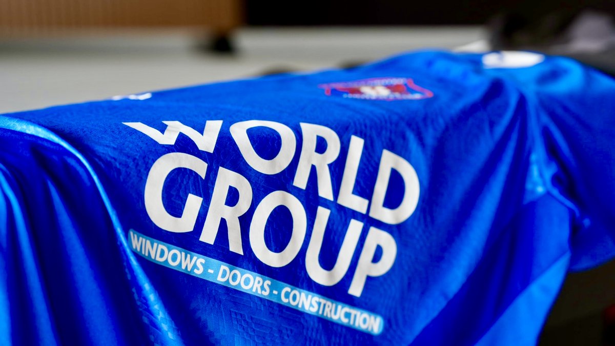 officialcufc's tweet photo. World Group will be our official first team training kit sponsor for the 2026/27 season 🔵

Their new branding will feature across our Macron training range this season. 

The full range will be available to purchase in July following the launch of our home and away kits.
