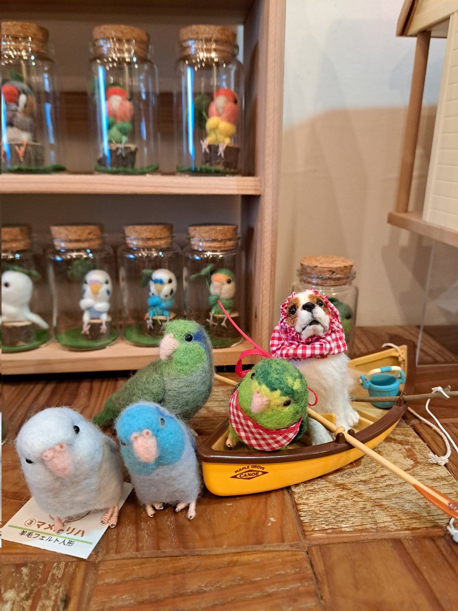 miyameimaa's tweet photo. のほさんで今日から開催されている
もふもふ〜へ行って来ました‼️
無事アメホのマメちゃんをお迎え😭
作品の展示されていた時に目が合っていたTinyさんのブルーマメちゃんもお家へ連れて帰って来れました🩵

のほさんのプリン🍮も美味しかったです😋
@okamentan
#もふもふ羊毛の小鳥たちのつどい2 https://t.co/UhnQPZhMbg