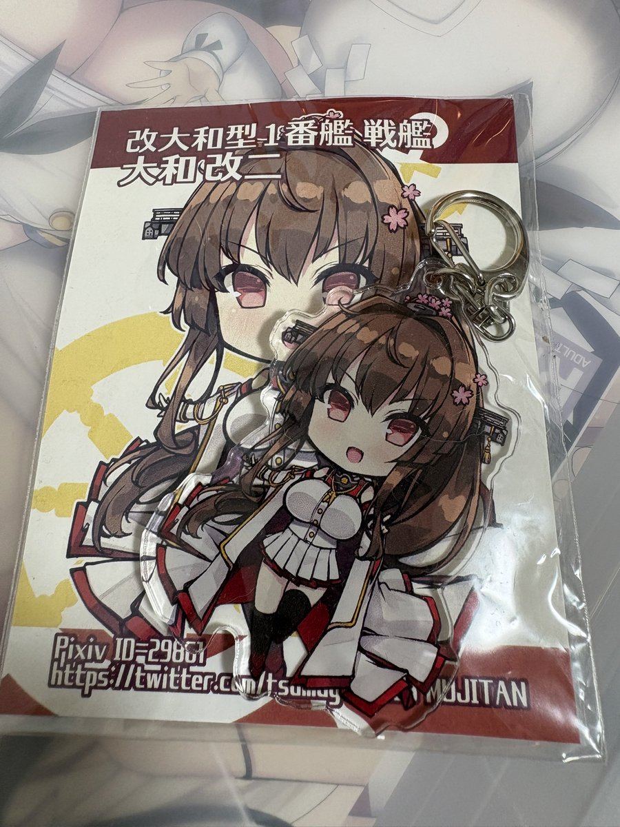 秋月(艦これ) ,浜風(艦これ) ,ジャーヴィス(艦隊これくしょん) ,長波(艦これ) ,涼月(艦これ) ,照月(艦これ) 「アクキーお品書き 大和ラスイチを発見したのでこちらも机に置いてます!先着!! #」|つむじぃ@次は神戸かわさきのイラスト