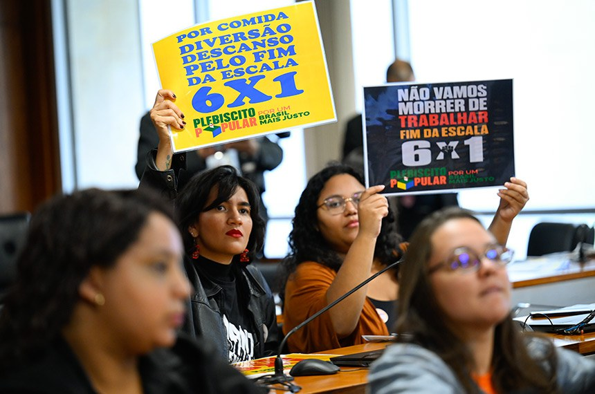 SenadoFederal's tweet photo. Senado debaterá fim da escala 6x1 na próxima quarta (1) https://t.co/yRxG82HDCM https://t.co/5N8LZlszsP