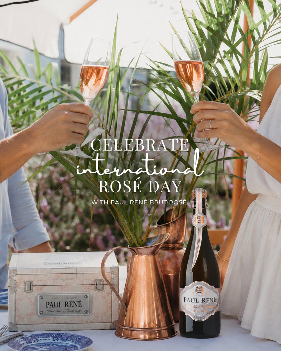 paulrenemcc's tweet photo. Raise a glass to the elegance of rosé and celebrate the day with a bottle that's made for every special moment. 🥂
🔗 Explore our range via https://t.co/sn14SBxJsu or visit us and experience it for yourself!
#PaulReneMCC #InternationalRoseDay #CapClassique #WesternCape https://t.co/ZUltTxbgMj