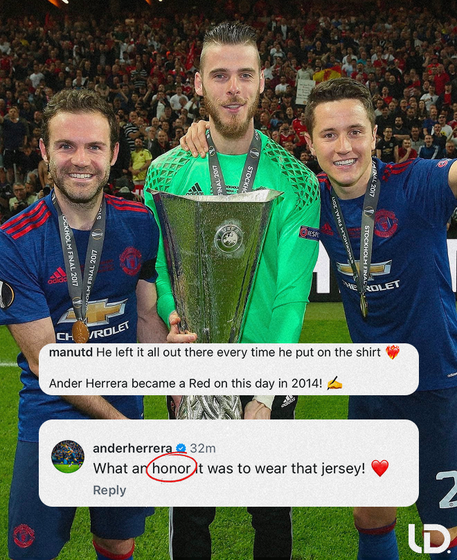 UtdDistrict's tweet photo. Ander Herrera's response to #mufc celebrating his signing 12 years ago 🫶🥹🇪🇸 https://t.co/GQHwp8ogym