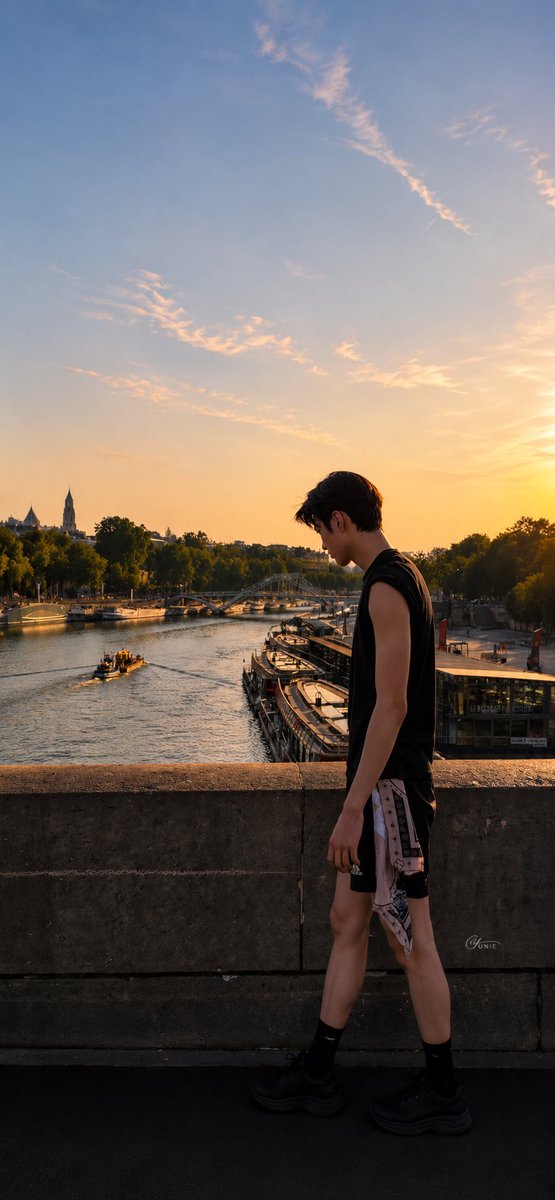 GanYunie's tweet photo. Golden Hour💛💛💛

#KEONHOatDiorSummer27 
#CORTISxParisFashionWeek
#DiorSummer27 
#KEONHO #건호 https://t.co/xAJAUJkDnI