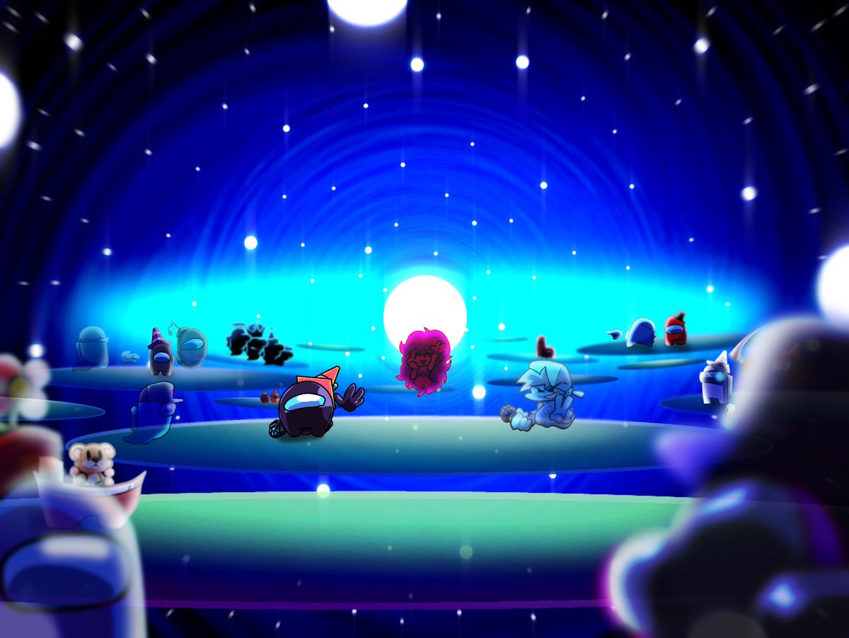 BlackCrewmate_'s tweet photo. It's a full background!
The previous one was good too, but...
I wanted it to shine more—to look truly divine!
I took some inspiration from the *irida* background and ended up with this style!🩵🍀 https://t.co/VGCgODXgfw