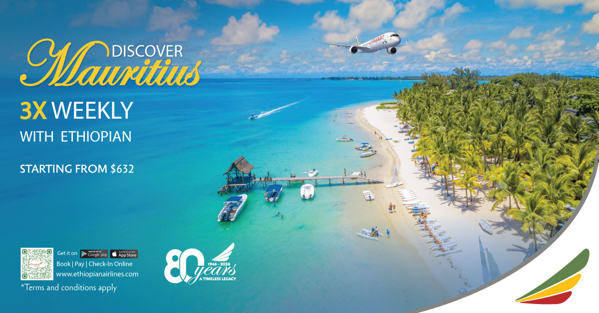 flyethiopian's tweet photo. Discover the island paradise of Mauritius with our three weekly flights from just $632. Book today and experience stunning natural beauty, pristine beaches, vibrant culture, and crystal-clear turquoise lagoons.

https://t.co/evw7VRG7LM

#FlyEthiopian #ExploreMauritius   #TravelDeals