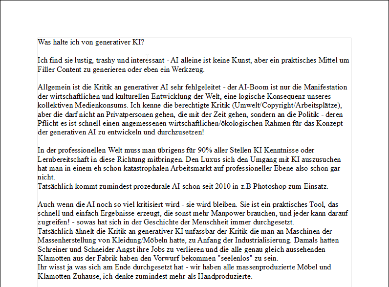 KrakenMeutrich's tweet photo. Ich bin ausgebildeter Mediengestalter (Cutter) mit ein paar Jahren Berufserfahrung, also eine Person die direkt durch den AI-Boom betroffen ist.

Hier meine Meinung zur Diskussion: https://t.co/Zhj6yDnXqd